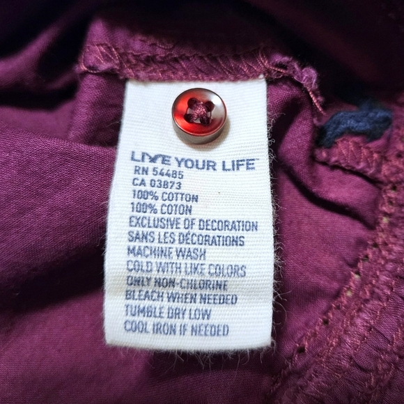 AEO Purple Ruffle Hem Tank Top Sz 4 Crochet Trim Boho Cottagecore 100% Cotton - Picture 9 of 12